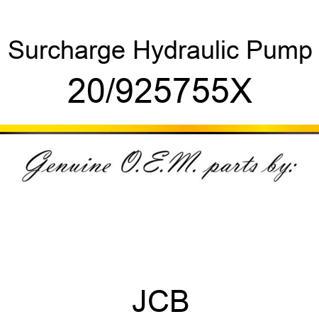 Surcharge Hydraulic Pump 20/925755X