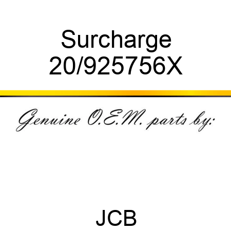 Surcharge 20/925756X