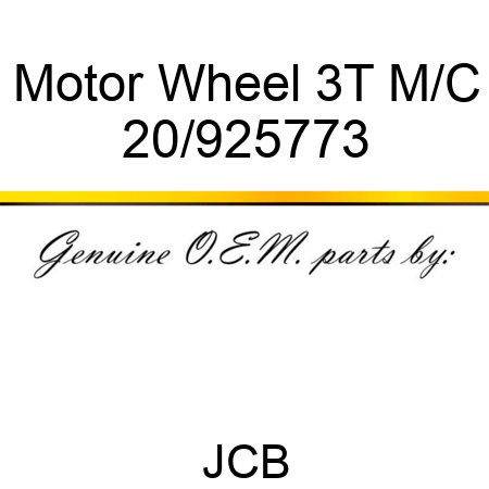 Motor Wheel 3T M/C 20/925773