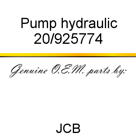 Pump, hydraulic 20/925774