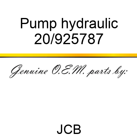 Pump hydraulic 20/925787