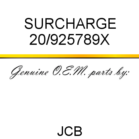 SURCHARGE 20/925789X