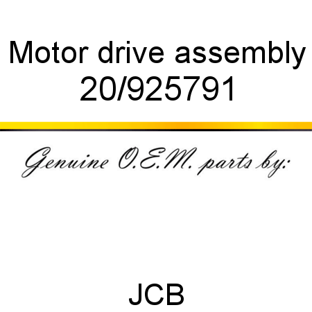 Motor, drive assembly 20/925791