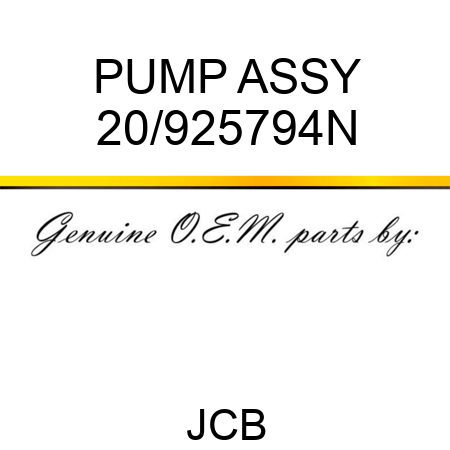 PUMP ASSY 20/925794N