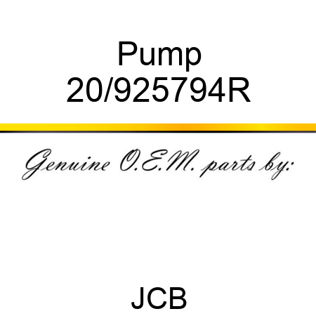 Pump 20/925794R