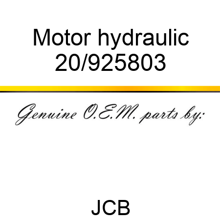 Motor hydraulic 20/925803
