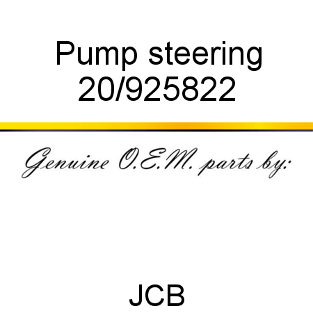 Pump, steering 20/925822