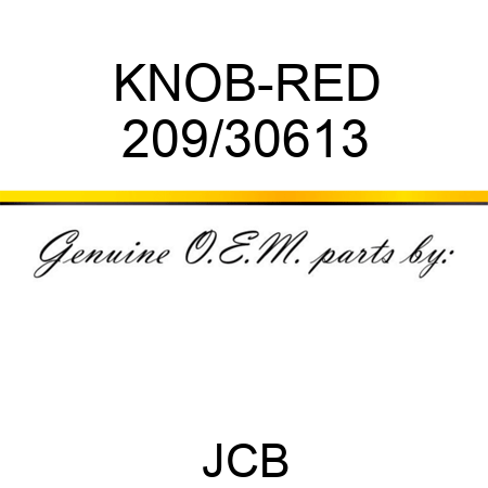 KNOB-RED 209/30613