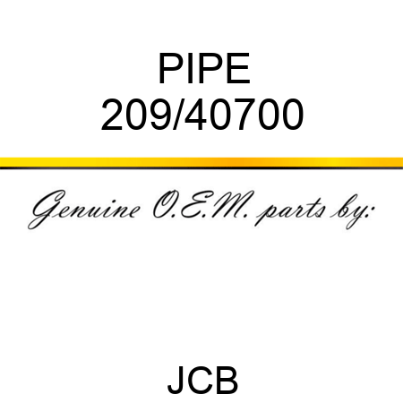 PIPE 209/40700