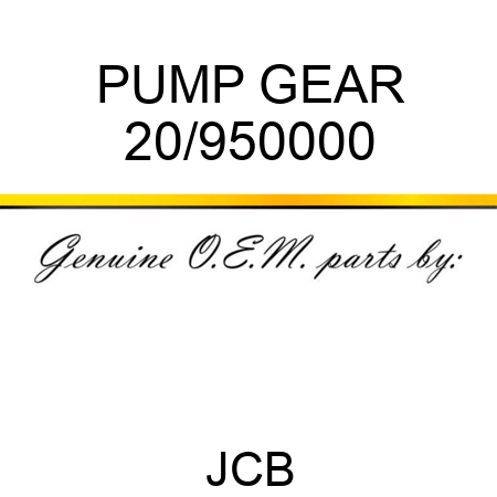 PUMP GEAR 20/950000