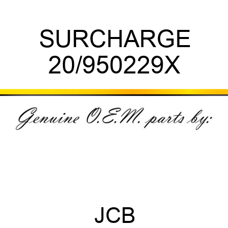 SURCHARGE 20/950229X