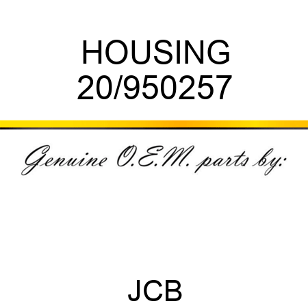 HOUSING 20/950257