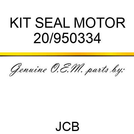 KIT SEAL MOTOR 20/950334