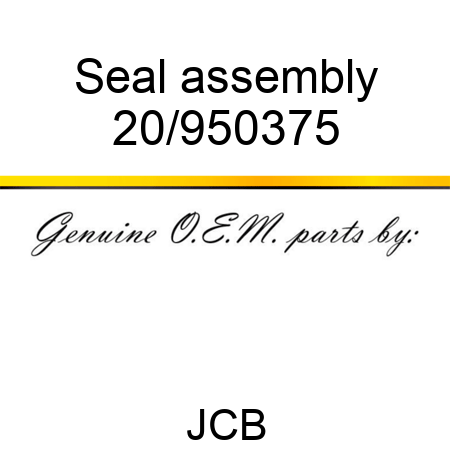 Seal assembly 20/950375