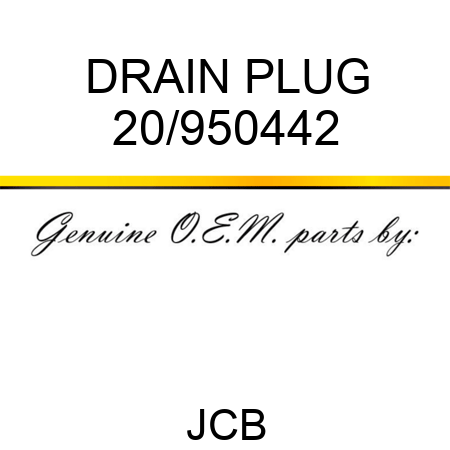 DRAIN PLUG 20/950442