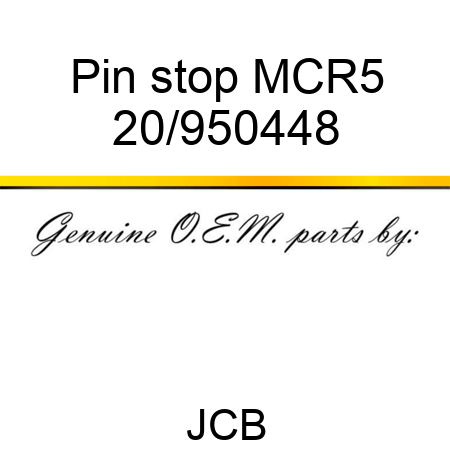 Pin stop MCR5 20/950448