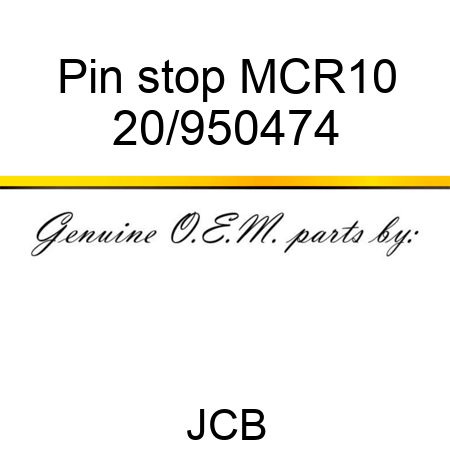 Pin stop MCR10 20/950474