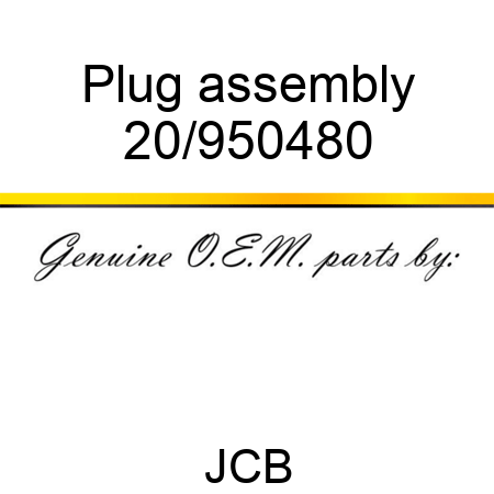 Plug assembly 20/950480