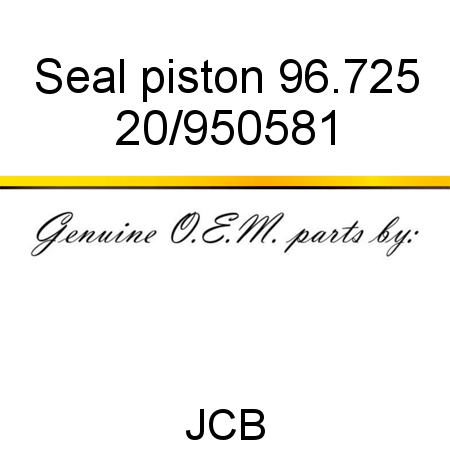 Seal, piston, 96.725 20/950581