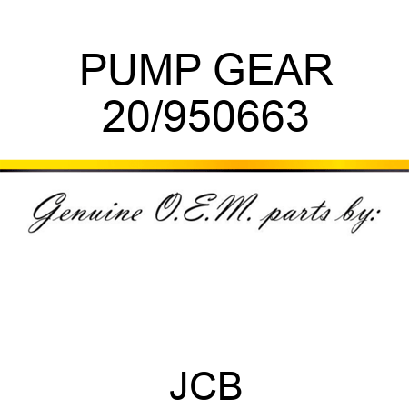 PUMP GEAR 20/950663