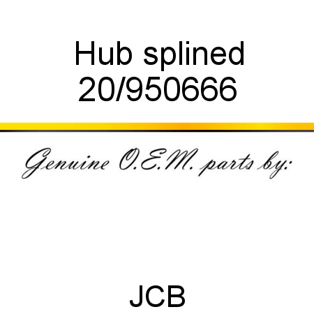 Hub, splined 20/950666