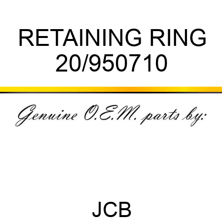 RETAINING RING 20/950710