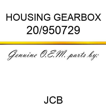 HOUSING GEARBOX 20/950729