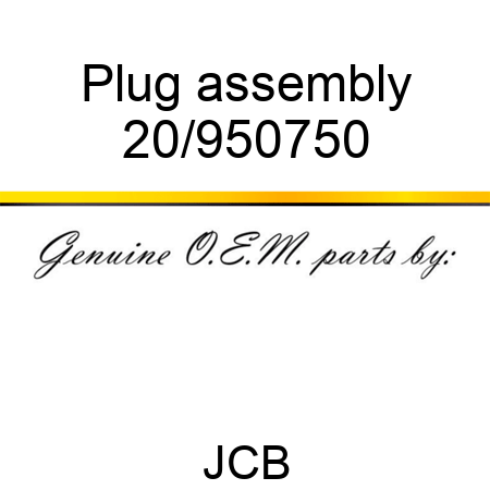 Plug assembly 20/950750