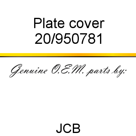 Plate, cover 20/950781