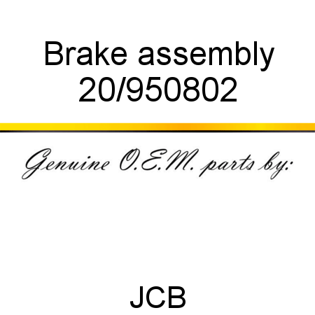 Brake, assembly 20/950802