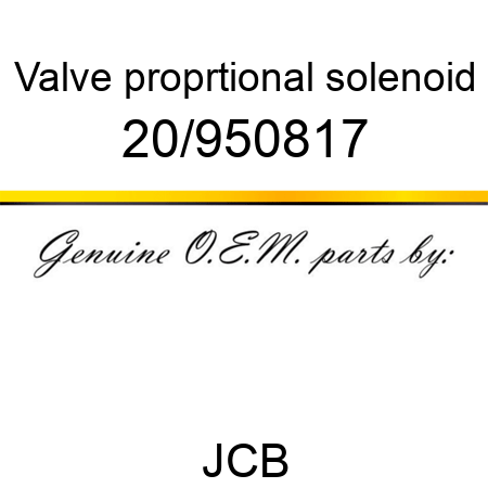Valve, proprtional solenoid 20/950817