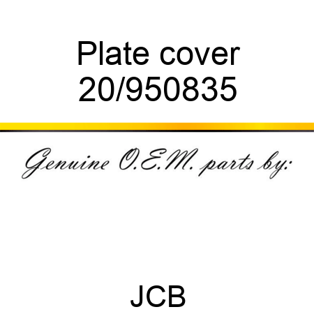 Plate cover 20/950835