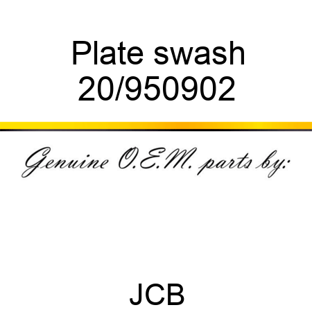 Plate swash 20/950902