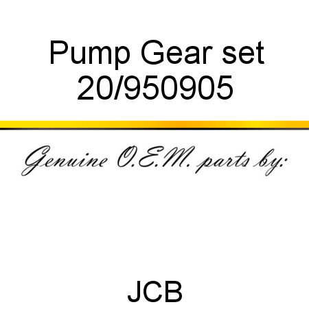 Pump, Gear set 20/950905