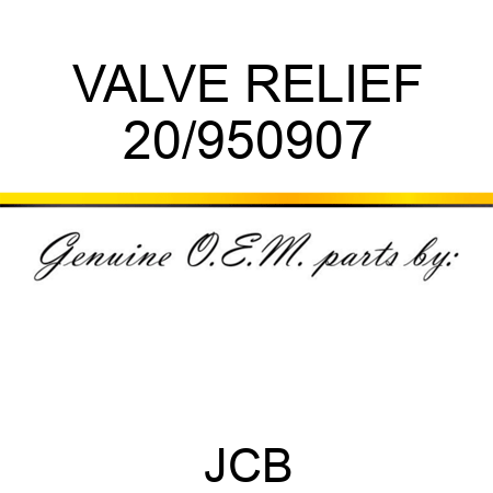 VALVE RELIEF 20/950907