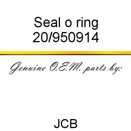 Seal, o ring 20/950914