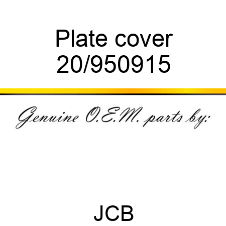 Plate cover 20/950915