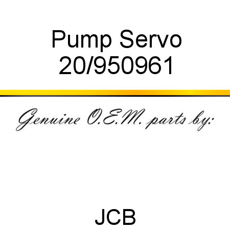 Pump, Servo 20/950961