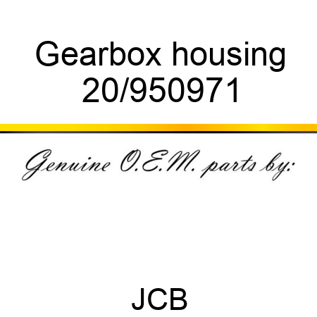 Gearbox housing 20/950971