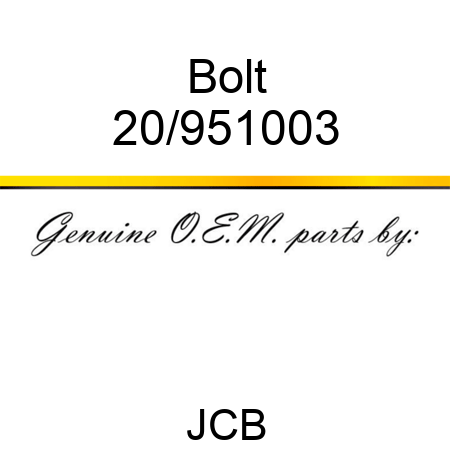 Bolt 20/951003