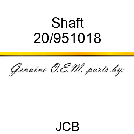 Shaft 20/951018