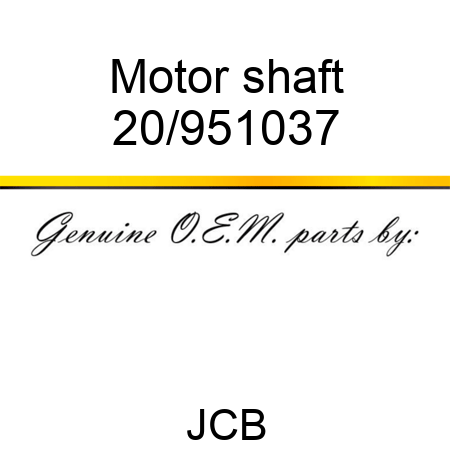 Motor shaft 20/951037