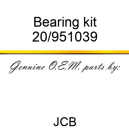 Bearing kit 20/951039