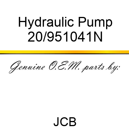 Hydraulic Pump 20/951041N