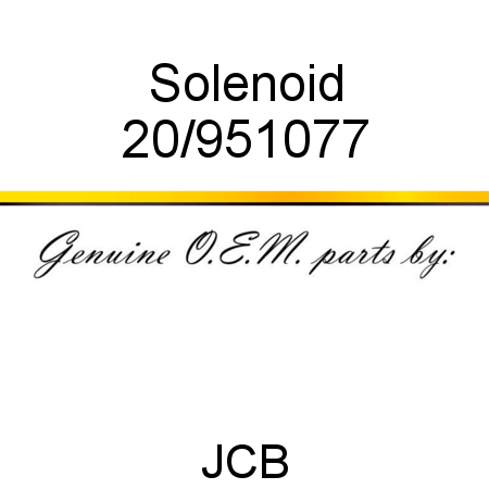 Solenoid 20/951077