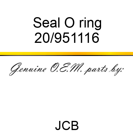 Seal O ring 20/951116