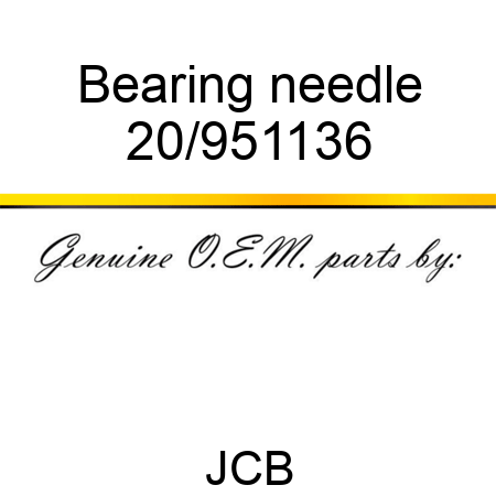 Bearing needle 20/951136