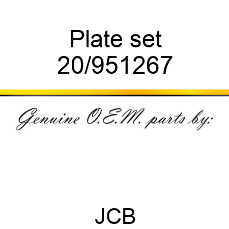 Plate set 20/951267