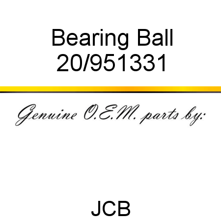 Bearing, Ball 20/951331