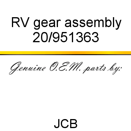 RV gear assembly 20/951363